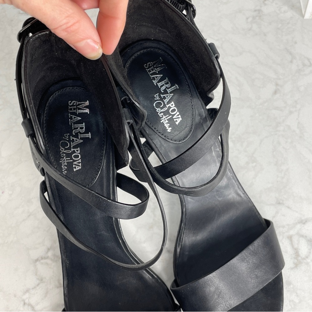 Cole Haan Maria Sharipova Nike Air Black Strappy Heels - Picture 3 of 10
